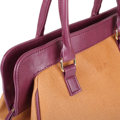 Женская сумка саквояж Laskara коричневая (LK-10246-straw-cognac): Тип Сумки