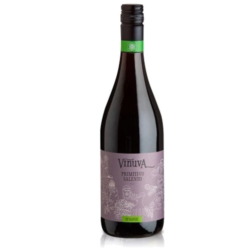 Вино Vinuva, Primitivo Salento IGT, Puglia, Organic, красное сухое, 0.75 л (PRV8003625005209)