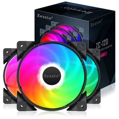 Кулер Zezzio ZC-120 SRGB 3-Pack: Рівень шуму, dB 28