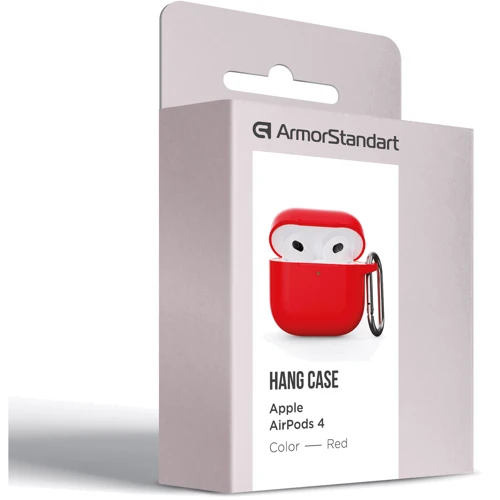 Чехол ArmorStandart Hang Case Red (ARM81293) for Apple Airpods 4