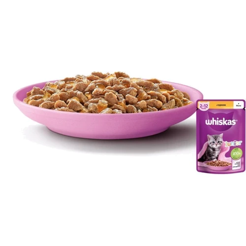 Упаковка влажного корма для котят Whiskas дом.птица в желе 28х85 г (5900951302909): Порода Все породы