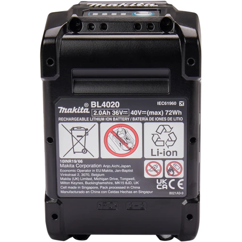 Акумулятор для електроінструменту Makita BL4020 (191L29-0): Тип акумулятора Li-Ion