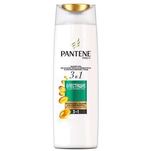 Pantene Шампунь, бальзам-ополіскувач та інтенсивний догляд 3в1 Блискучі і шовковисте 360 ml