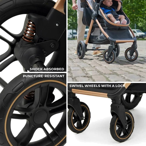Универсальная коляска 3 в 1 Kinderkraft Esme Pure Black (KSESME00BLK3000): Ширина шасси 60