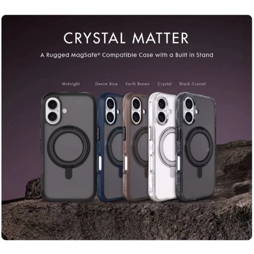 Чехол для iPhone LAUT CRYSTAL MATTER MagSafe Brown (L_IP24A_CM_BR) for iPhone 16: Цвет коричневый