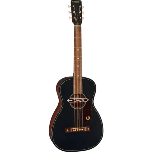 Гитара электроакустическая GRETSCH DELTOLUXE PARLOR BLACK: Тип крепления грифа Болтовой