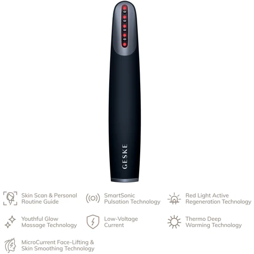 Устройство для укрепления и тонизации кожи лица GESKE Skin Firming Wand 7в1 black фото 4