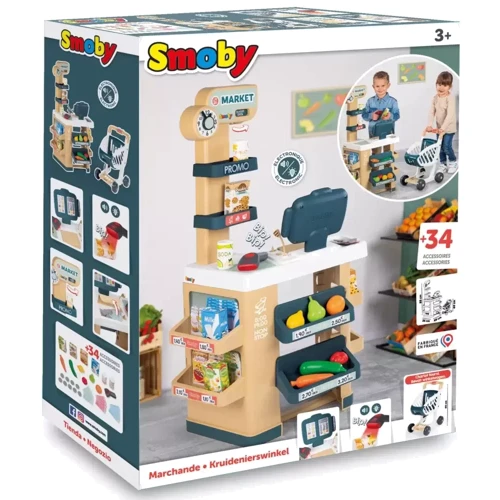 Интерактивный супермаркет Smoby с тележкой 34 аксессуара (350238) фото 3