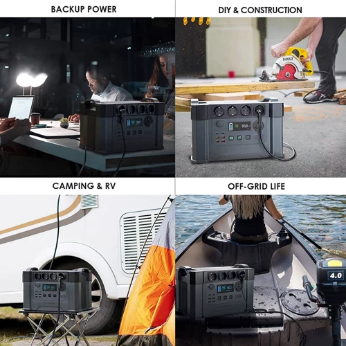 Зарядная станция Allpowers S2000 Pro 1500Wh 405405mAh 2400W Portable Power Station ﻿(AP-SS-009-PRO): Количество USB 6