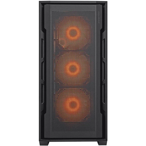 Корпус Cougar Uniface RGB Black (385C780.0001): Материал передней панели сталь