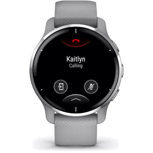 Смарт-часы Garmin Venu 2 Plus Silver Stainless Steel Bezel with Powder Gray Case and Silicone Band (010-02496-10): Цвет ремешка серый