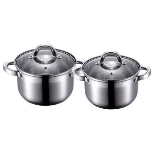 Набір каструль Bergner-KaiserHoff KH 22480 (4пр.): Матеріал корпусу нержавіюча сталь