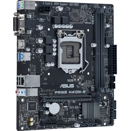 ASUS PRIME H410M-R-SI: Разъемы на плате PCI Express x1, SATA 3.0