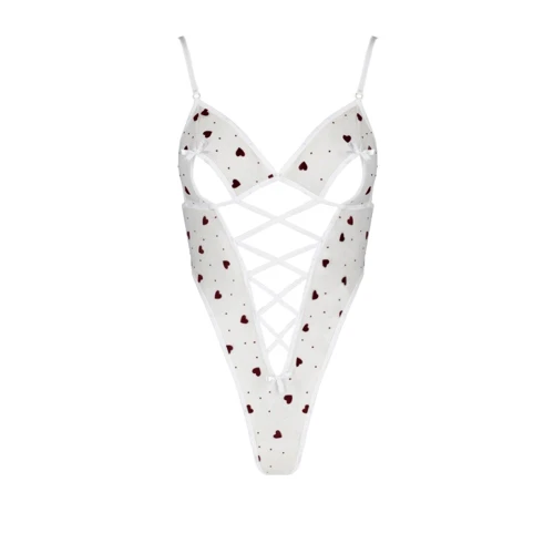 Эротическое боди Passion LOVELIA BODY white XXL/XXXL