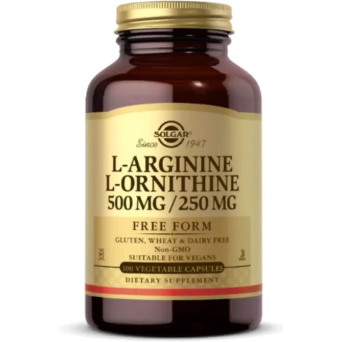 Solgar L-Arginine And L-Ornithine Солгар L-аргинин + L- орнитин 100 капсул