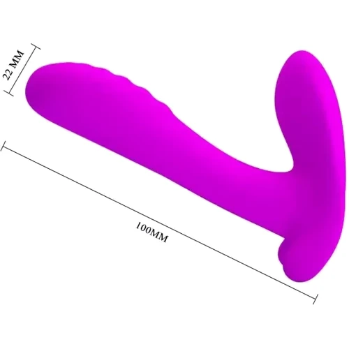 Вибробабочка с стимулятором клитора PRETTY LOVE - Remote Control Massager, BI-014850W