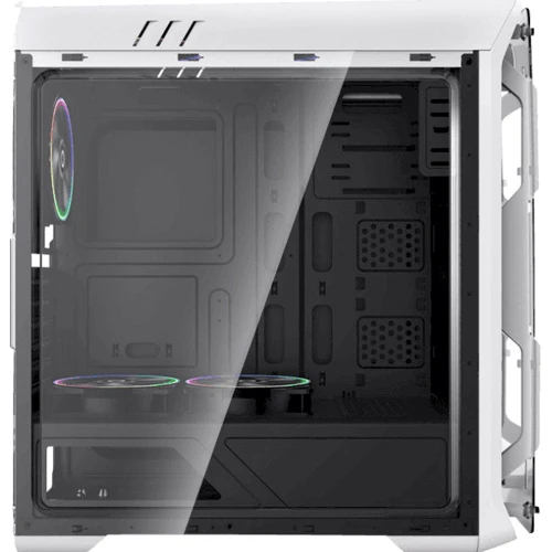 Корпус GameMax G510 Optical White: Материал передней панели пластик и сталь