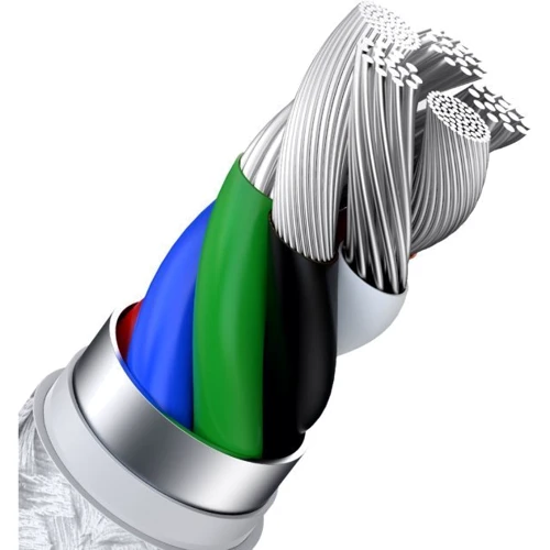 Кабель Baseus Cable USB-C to Lightning Cafule Metal PD 20W 1m White (CATLJK-A02) фото 5