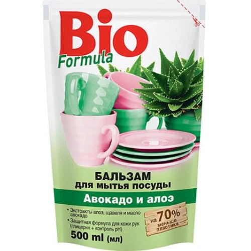 

Бальзам для мытья посуды Bio Formula Авокадо и Алоэ дой-пак 500 мл