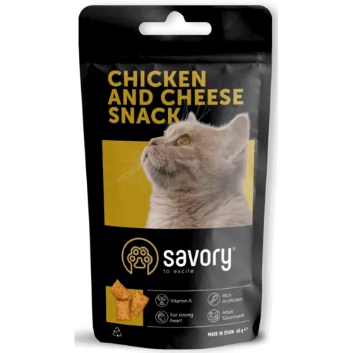 Ласощі Savory Cats Snacks Pillows Gourmand with Chicken and Cheese для котів 60 g (4820232631461)