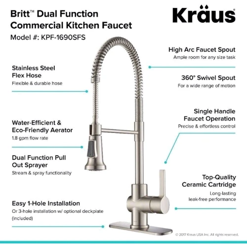 Смеситель для кухонной мойки Kraus KPF-1690SFS