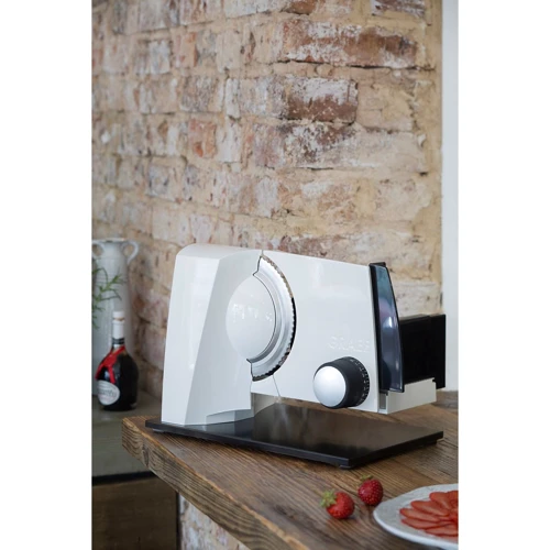 Ломтерезка Graef S11001 White: Материал направляющей пластины металл