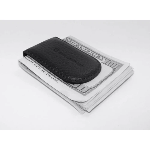 Мужской зажим для денег DNK Leather черный (DNK Klip magnes-F col.J): Пол Мужской