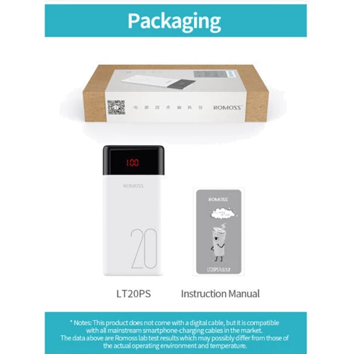 Внешний аккумулятор Romoss Power Bank 20000mAh LT20PS White (PLM20-102-1131H) фото 9