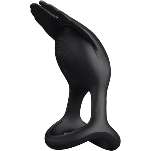 Эрекционное виброкольцо LYBAILE Pretty Love - Vibration Penis Ring SILAS Black (BI-210318)