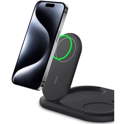 Зарядное устройство Belkin Wireless Charger Magnetic 15W Black (WIZ029VFBK) for iPhone 16 I 15 I 14 I 13 I 12 series, Apple Watch and Apple AirPods: Количество USB-портов 1