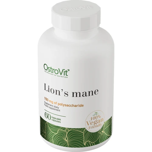 OstroVit Lion's Mane Экстракт гриба ежовика гребенчатого 60 веганских капсул: Форма выпуска Капсулы