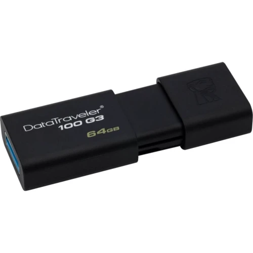 USB-флешка Kingston 2x64GB DataTraveler 100 G3 USB 3.1 Black (DT100G3/64GB-2P): Вес 10 г