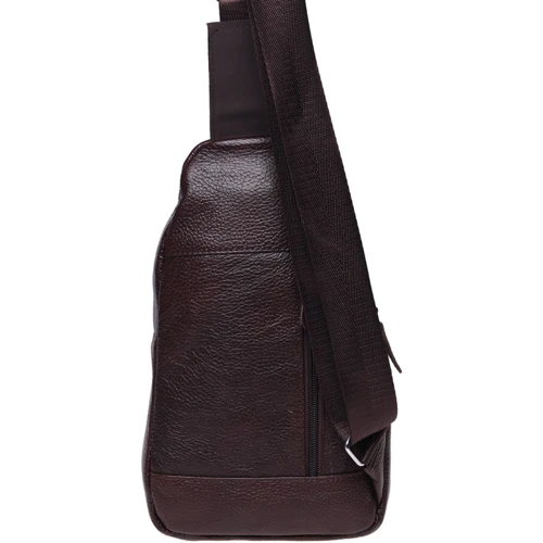 Чоловіча сумка-слінг Borsa Leather коричнева (K1330-brown): Стать Чоловік