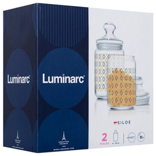Ємність для зберігання Набор банок Luminarc Siloe 2 шт. (7561P): Обсяг, л 2х1