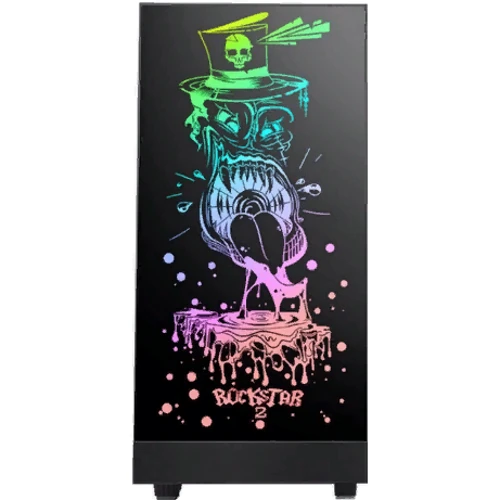 Корпус GameMax G515 RockStar 2 Black: Материал передней панели Закаленное стекло
