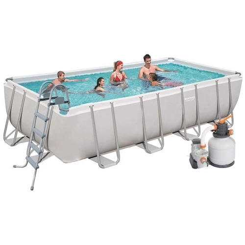 Бассейн каркасный Bestway 549х274х122 см 5 678 л/ч песочный с дозатором лестницей и тентом (BW 56466)