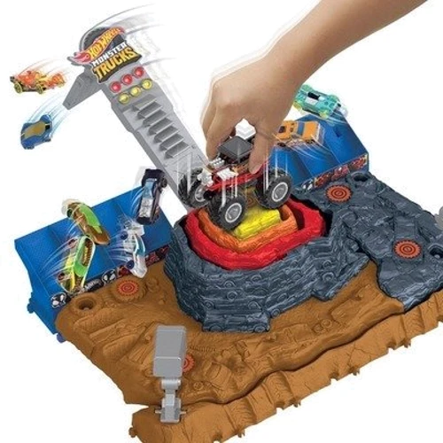 Станція Hot Wheels Monster Trucks Тренувальна арена Неймовірна аварія (HNB96): Колір серый