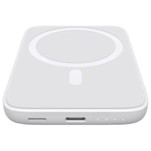 Зовнішній акумулятор WIWU Power Bank 5000mAh MagSafe Wireless Charger 15W White (SC5000A) P фото 2