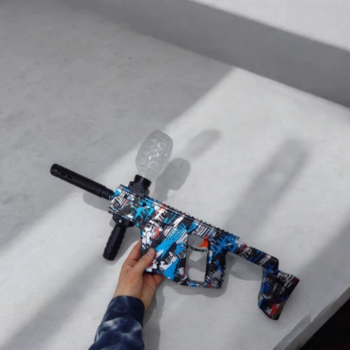 Автомат Mic с гелевыми шарами синий (G170-2/3/4)