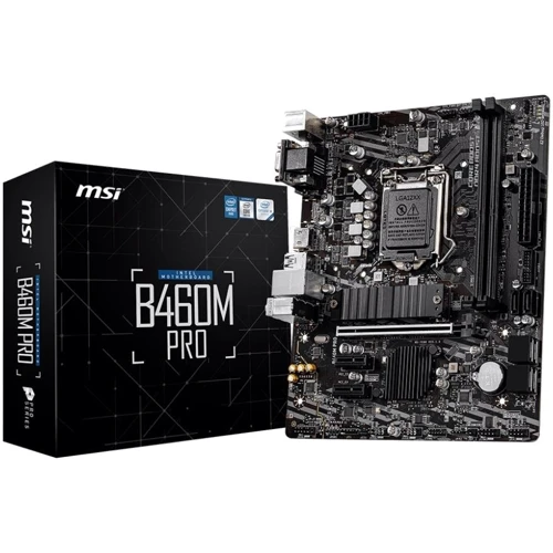 MSI B460M PRO microATX 2xDDR4 2933 1xM2 HDMI 1.4, DVI-D, D-Sub