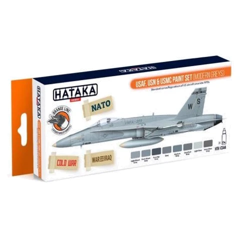 Набір фарб Hataka Hobby ВПС США, Корпус морської піхоти США (сучасний сірий), 8 шт.