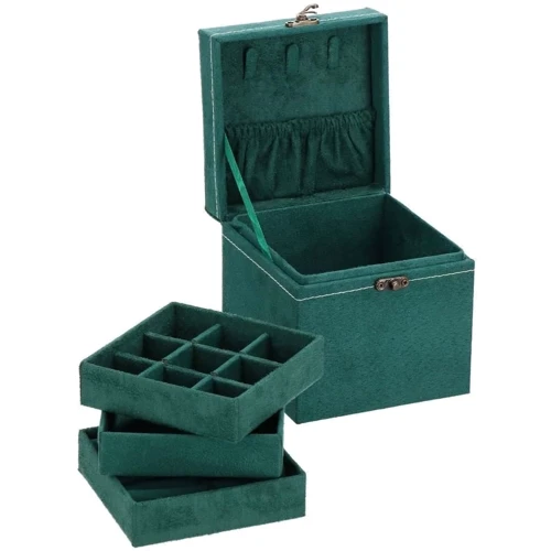 Скринька для прикрас (футляр для біжутерії) Springos 12x12x12 см HA1088 фото 9
