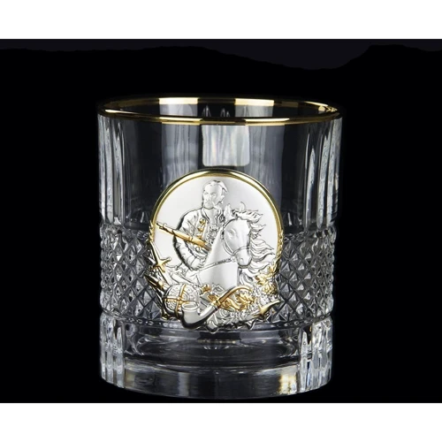 Набор для виски Boss Crystal Гербовый с казаками 7 предметов серебро, золото, хрусталь (B7KOZ1GG) фото 6