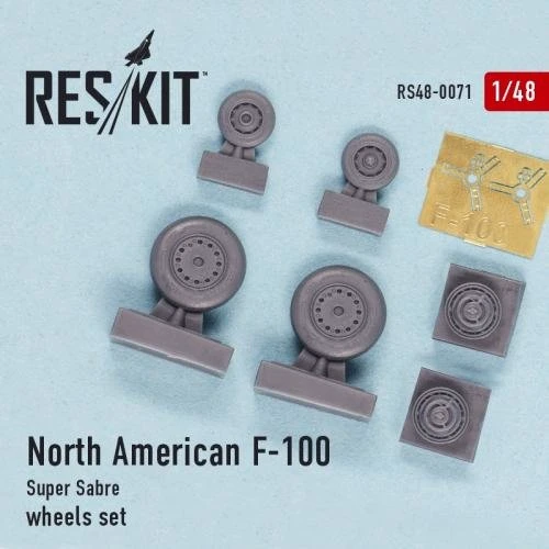 Смоляные колеса RESKIT для самолета North American F-100 "Super Sabre" RS48-0071