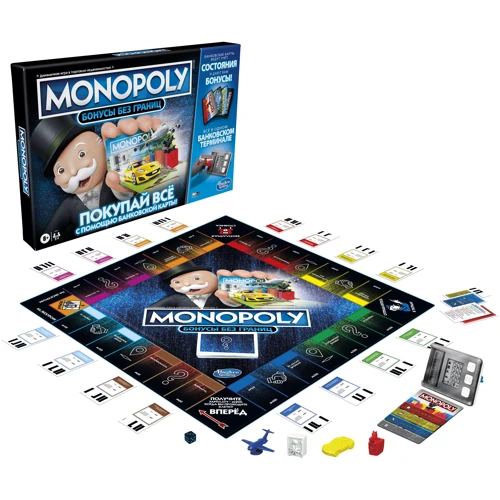 Hasbro MONOPOLY Монополія з банківськими картами PayPass E8978 (укр): Вік від 8-ми років