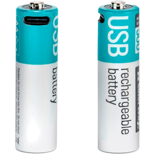 ColorWay AA USB-С 2220 mAh 1.5В Li-Polymer 2pc. (CW-UBAA-10): Емкость 2220mAh