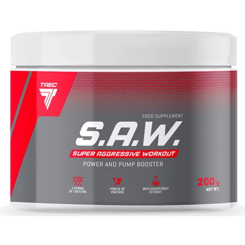 Предтренировочный комплекс Trec Nutrition S.A.W. 200 g / 40 servings / black currant-lemon