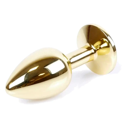 Анальная пробка с кристаллом BOSS of TOYS Boss Series - Jewellery Gold PLUG Black S, BS6400020