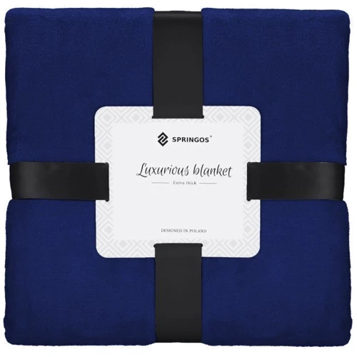 Плед Springos Luxurious Blanket 200x220 см синий (HA7211): Размер, см 200х220