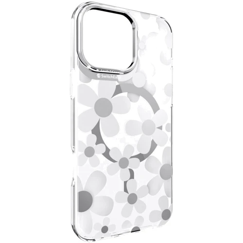 Чехол для iPhone Switcheasy Fleur M 3D Patterned Shockproof Case White (SPH67P269WH24) for iPhone 16 Pro Max: Материалы поликарбонат и полиуретан